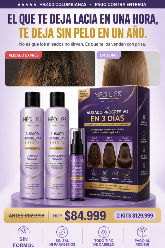 NEO LISS Kit Alisado Progresivo 3 Dias V6