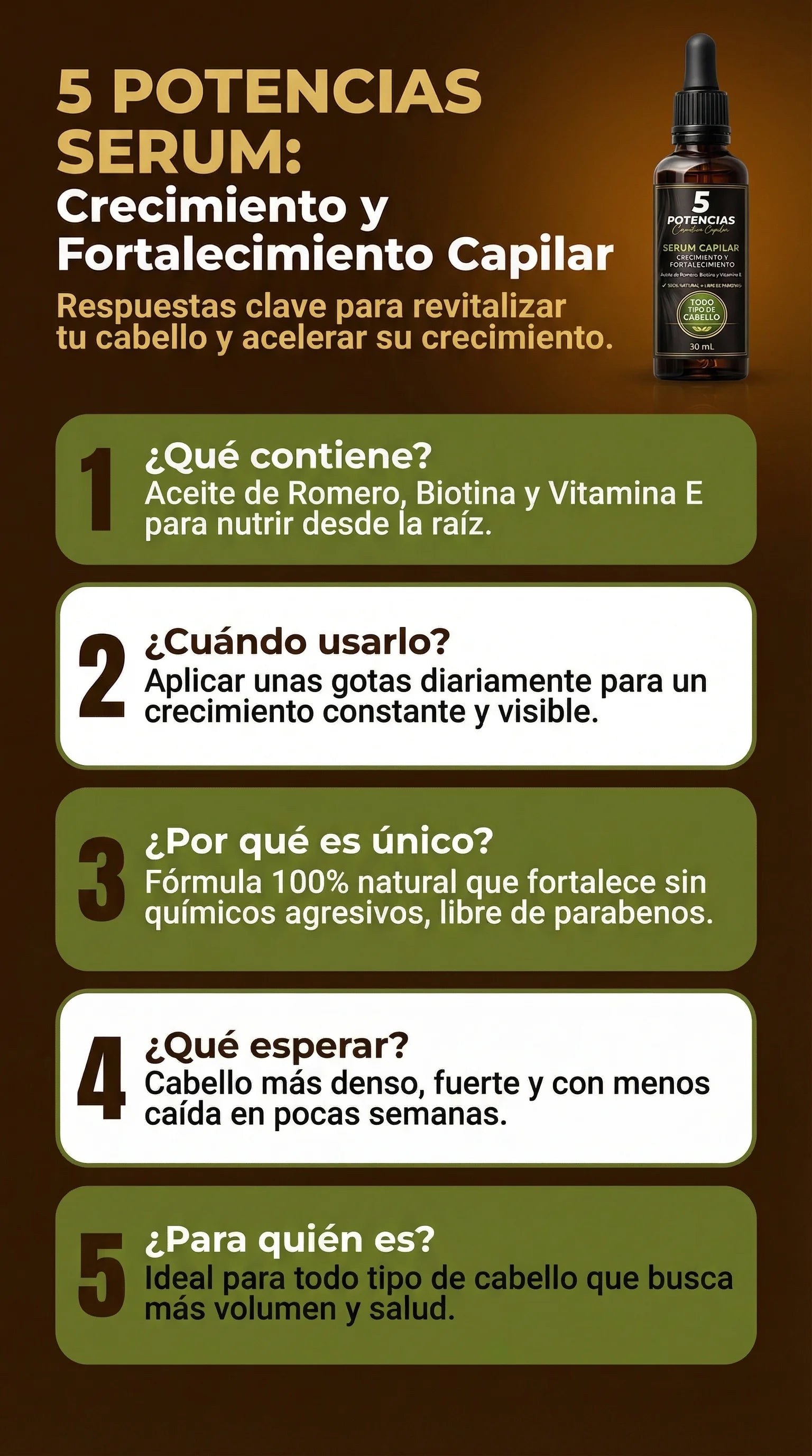 SERUM 5 POTENCIAS + (PERFUME CAPILAR OBSEQUIO) – Max STORE